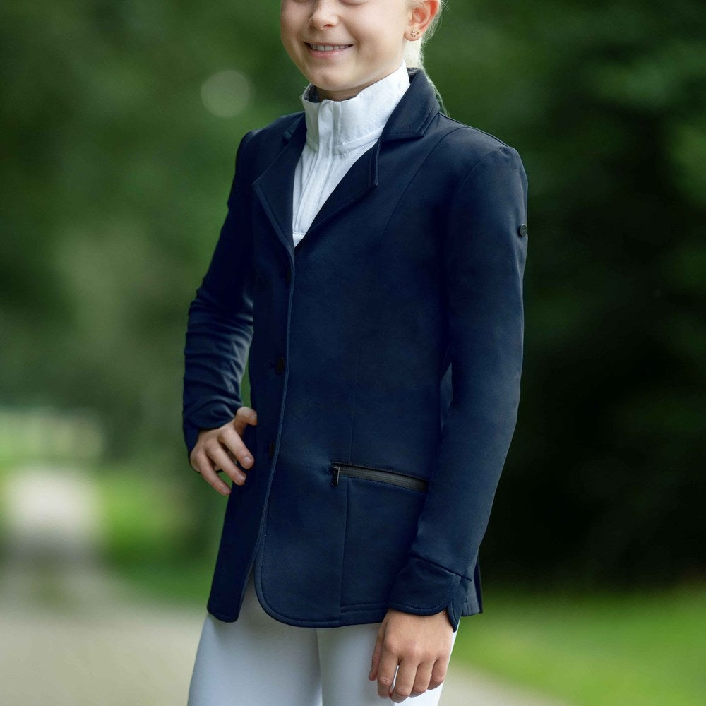 Veste de concours enfant Alison Bleu foncé porté
