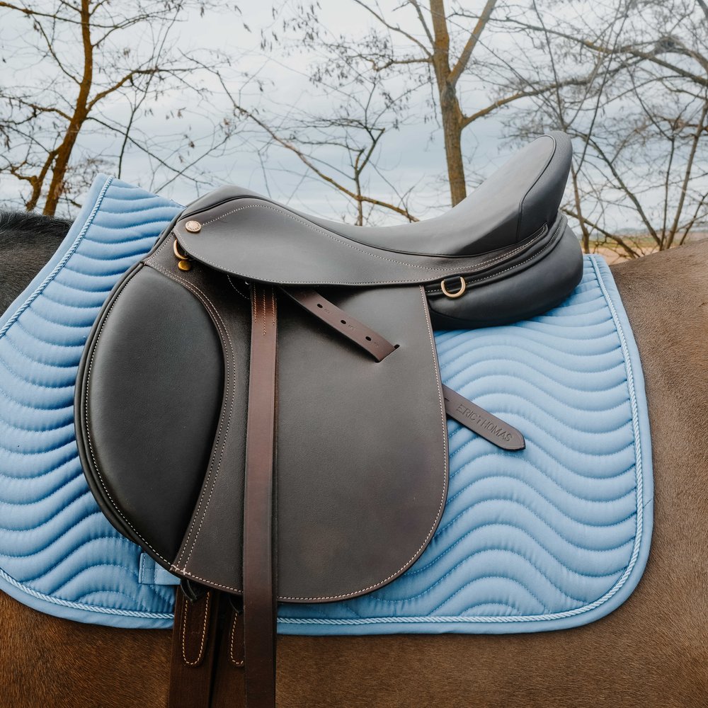 Tapis de selle Wave Riding World Bleu