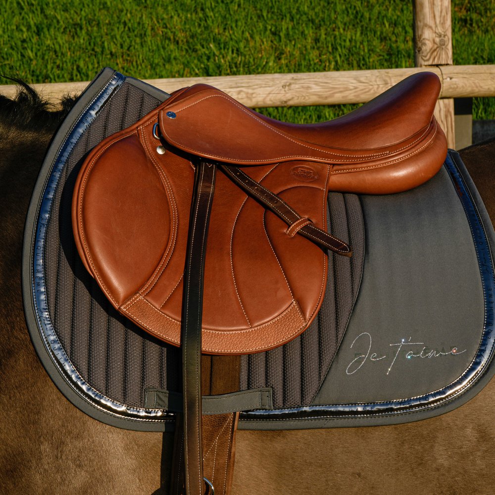Tapis de selle Talent Je t'aime Equithème Kaki