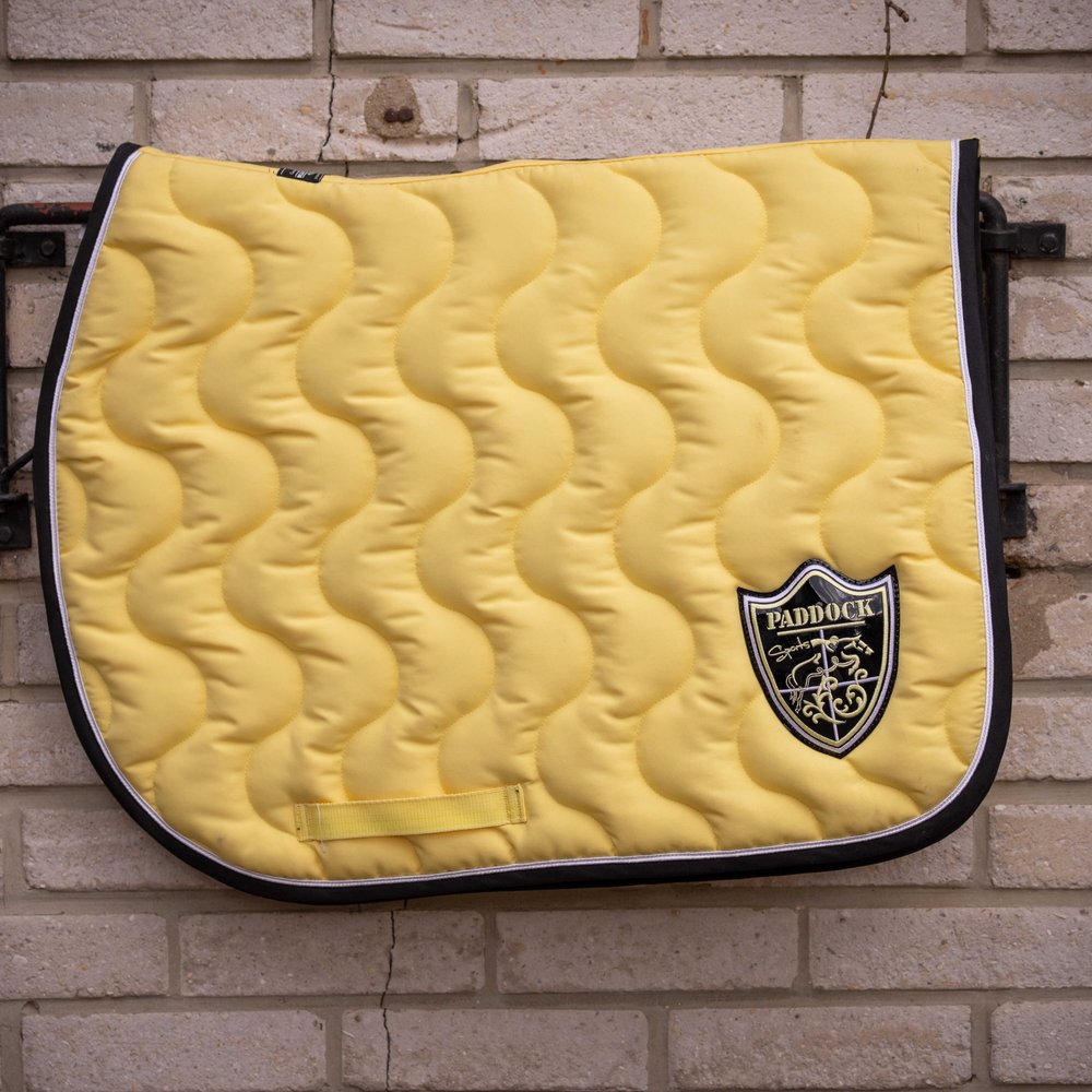 Tapis de selle Paddock Origine Écusson Jaune