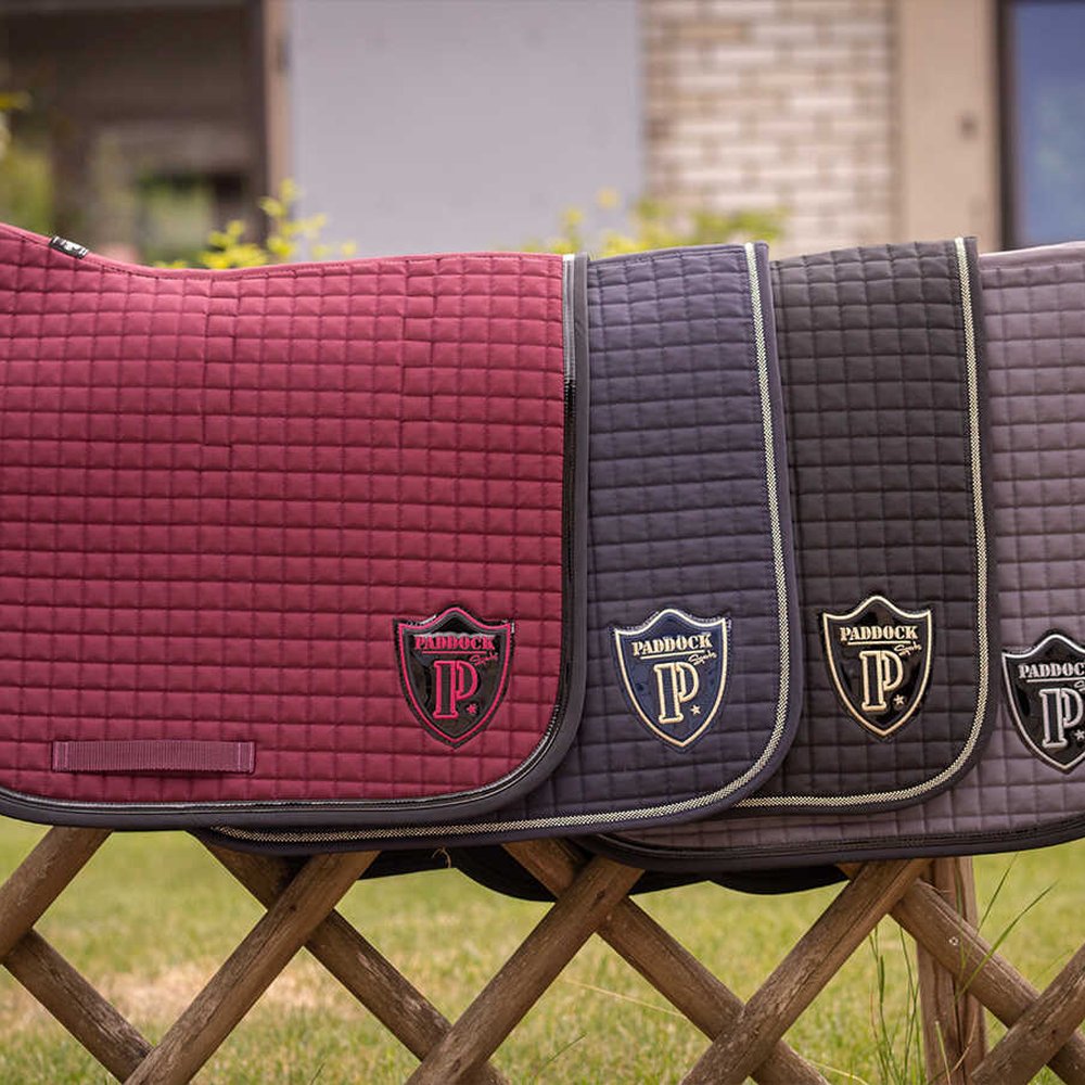 Tapis de selle dressage Paddock Américain Prune