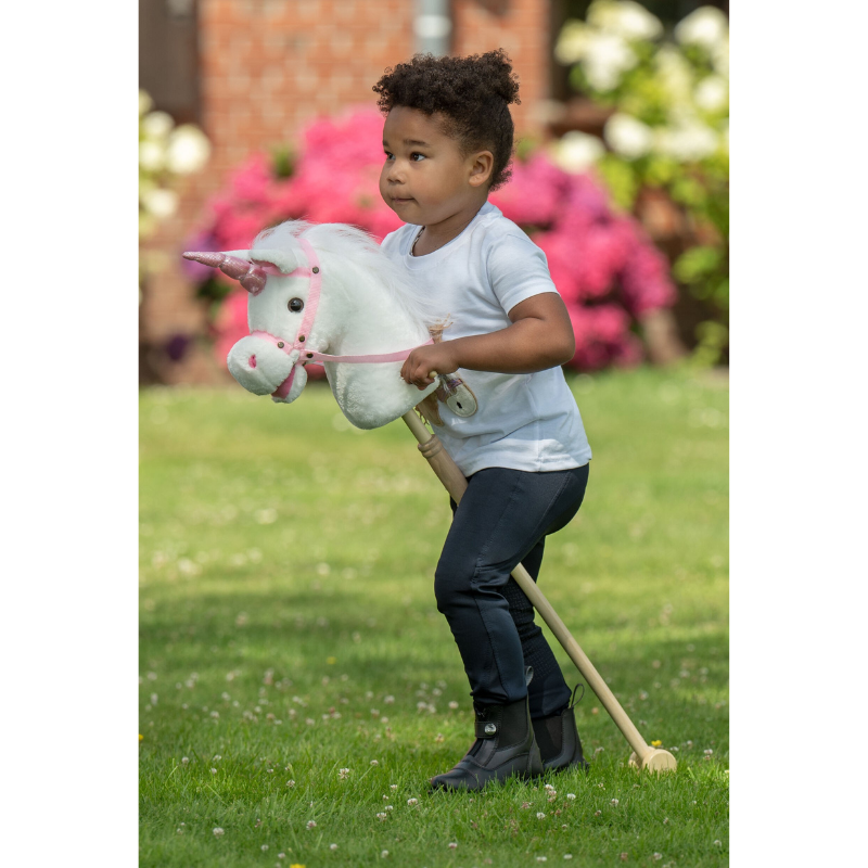 Cheval à roulette Blanc Luna