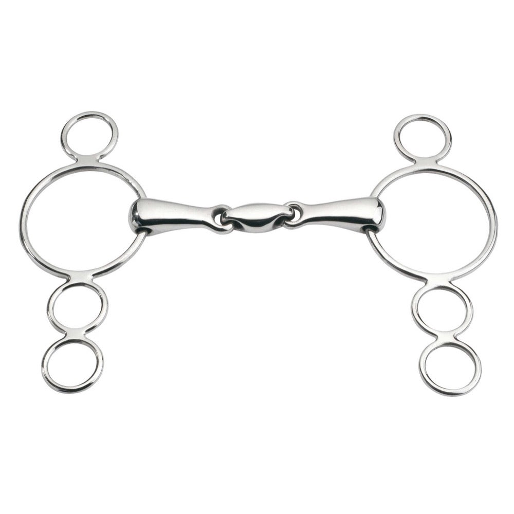 Mors releveur à 4 anneaux anatomique en inox Feeling