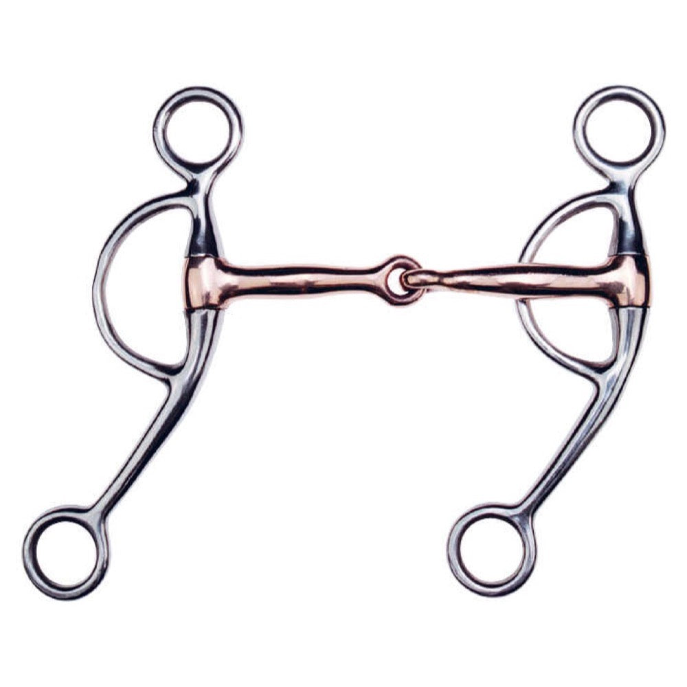 Mors d'entraînement à simple brisure en inox et cuivre Feeling