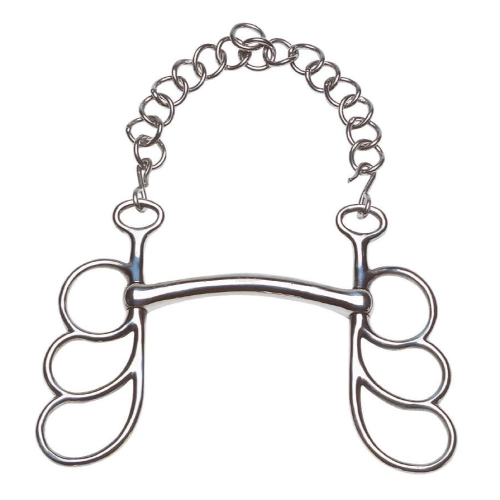 Mors papillon à canon droit en inox Feeling