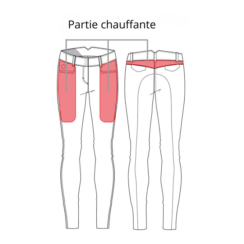 Pantalon chauffant d'équitation HKM - Taille haute