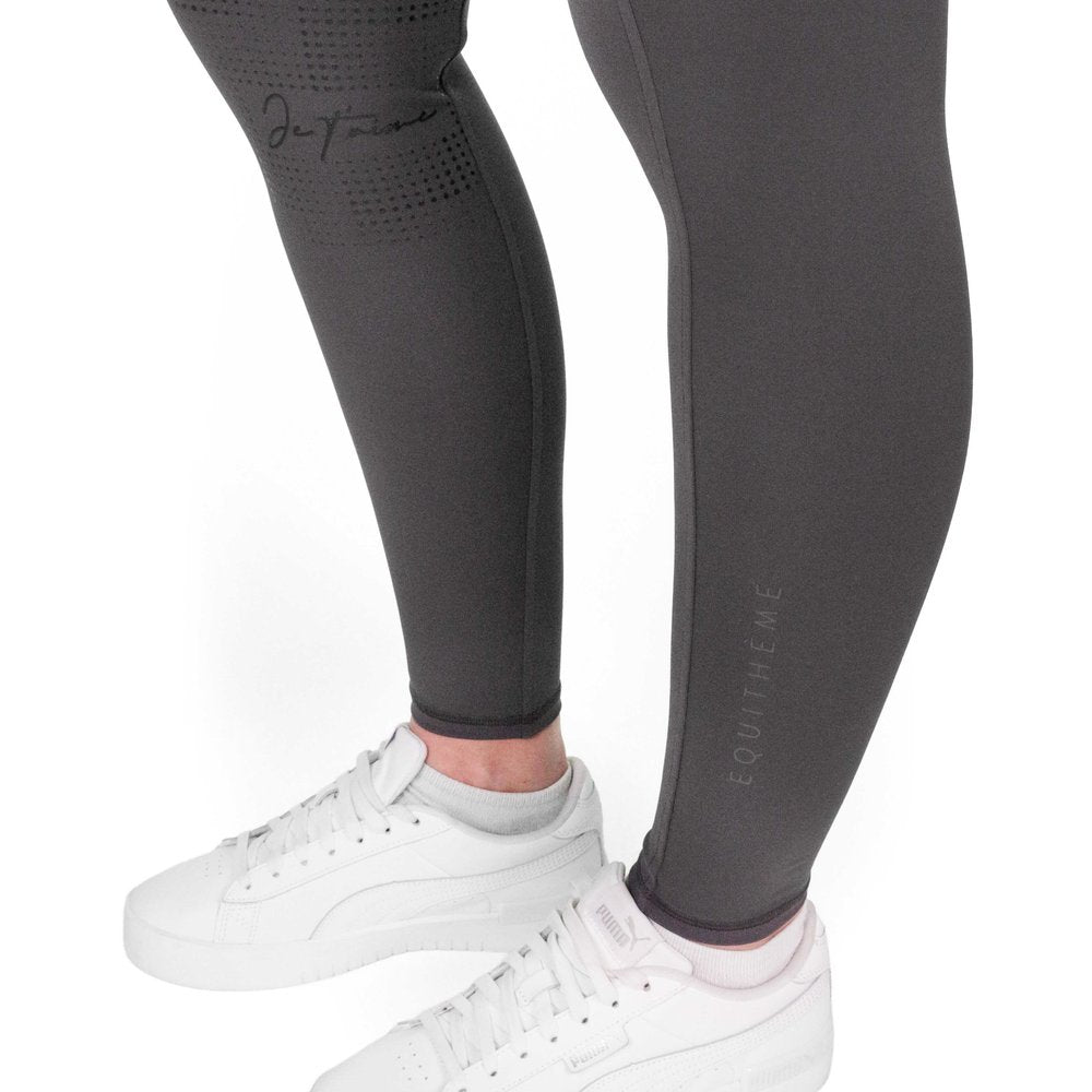 Legging Je t'aime Equithème - Flora Gris foncé détail