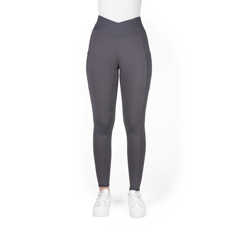 Legging Je t'aime Equithème - Flora Gris foncé