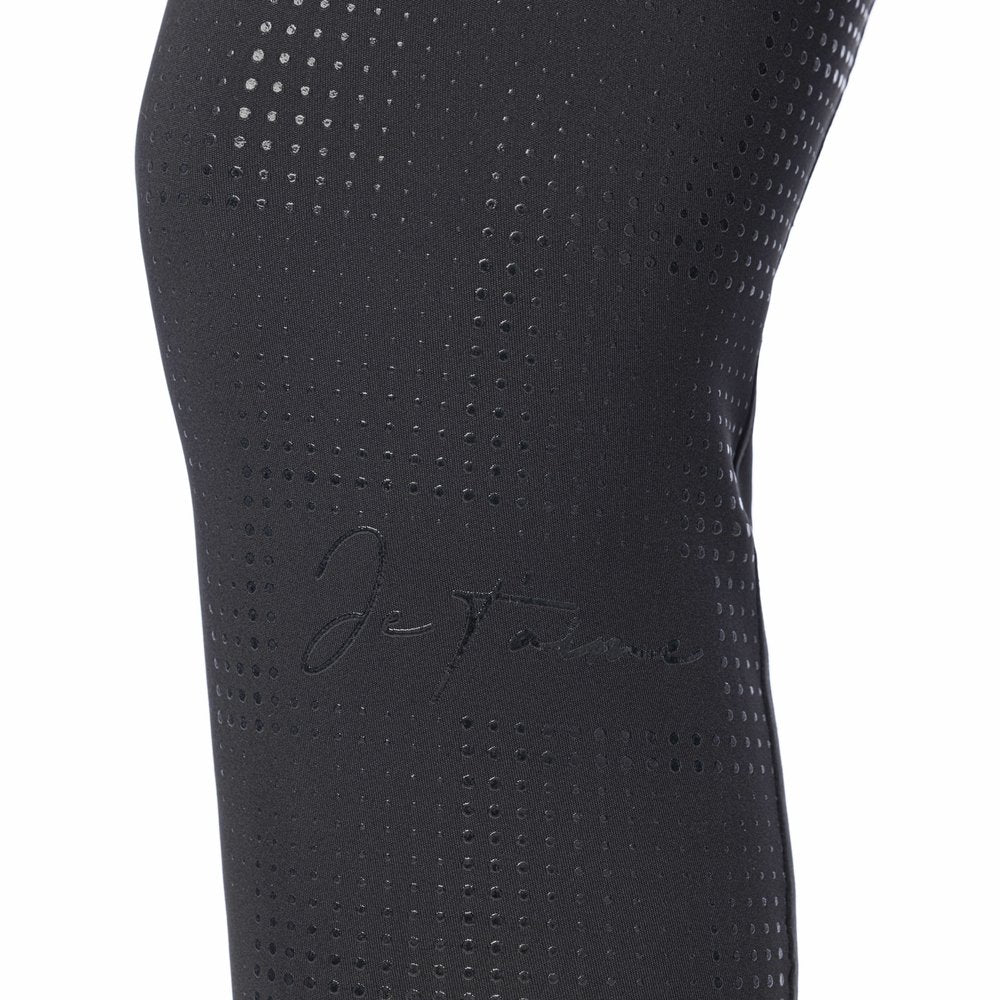 Legging Je t'aime Equithème - Flora Noir détail