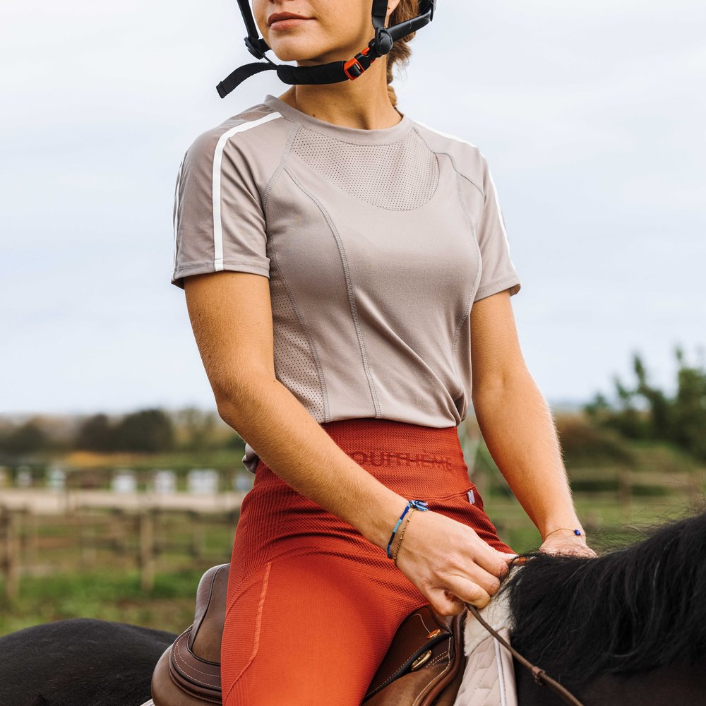 Legging Equithème - Acacia Orange porté