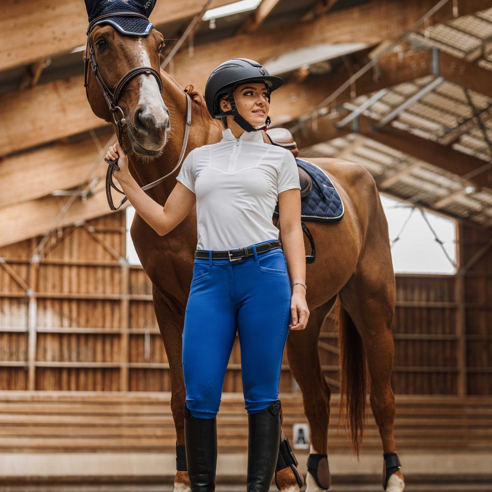 Pantalon Equithème - Jessie Bleu roi porté