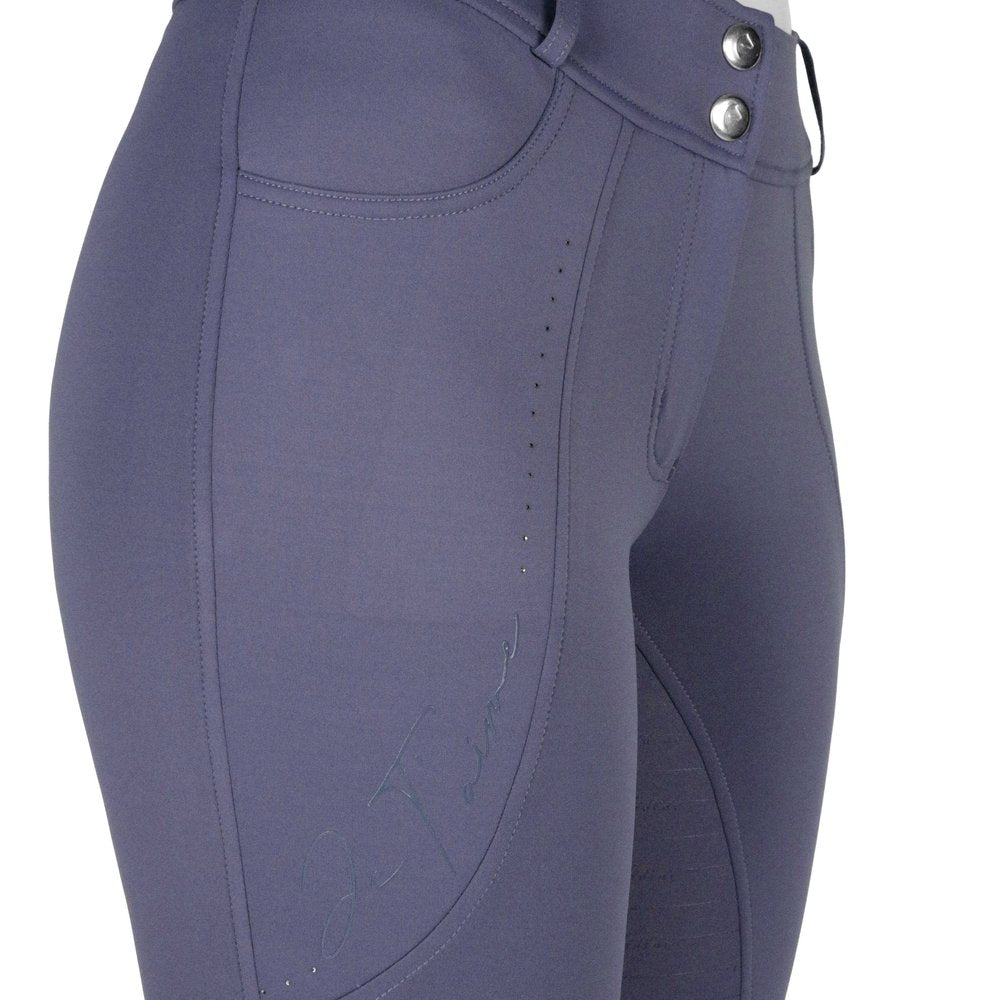 Pantalon Je t'aime Equithème - Elsa Gris bleu détail
