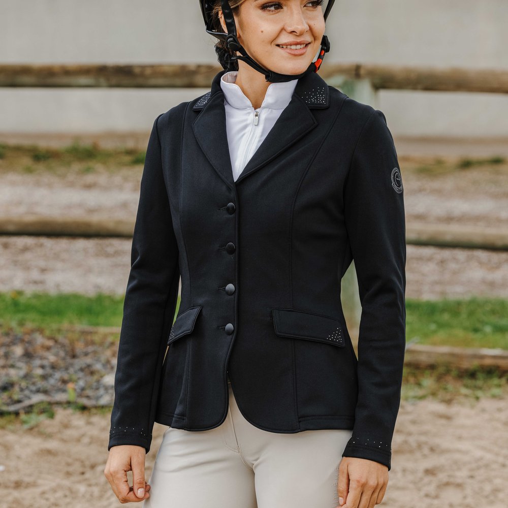 Veste de concours Equithème - Stockholm Noir porté