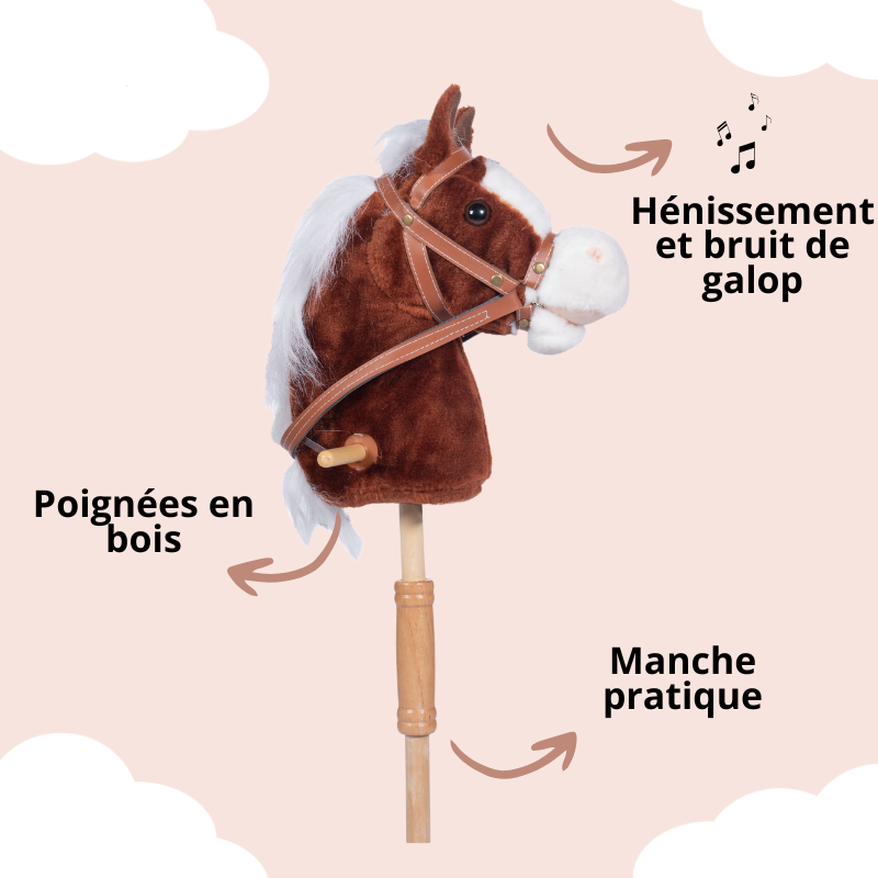 Cheval à roulette Alezan Maxi