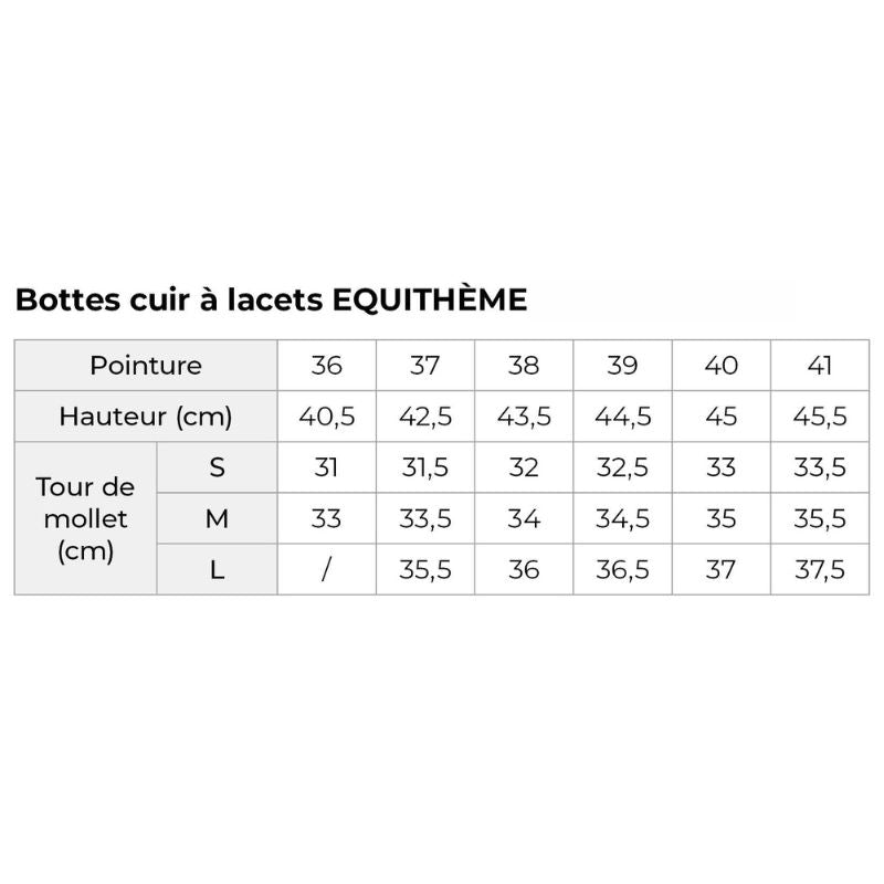 Bottes cuir à lacets EQUITHÈME