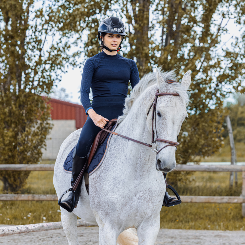 Legging Je t'aime EQUITHÈME Acacia - Marine