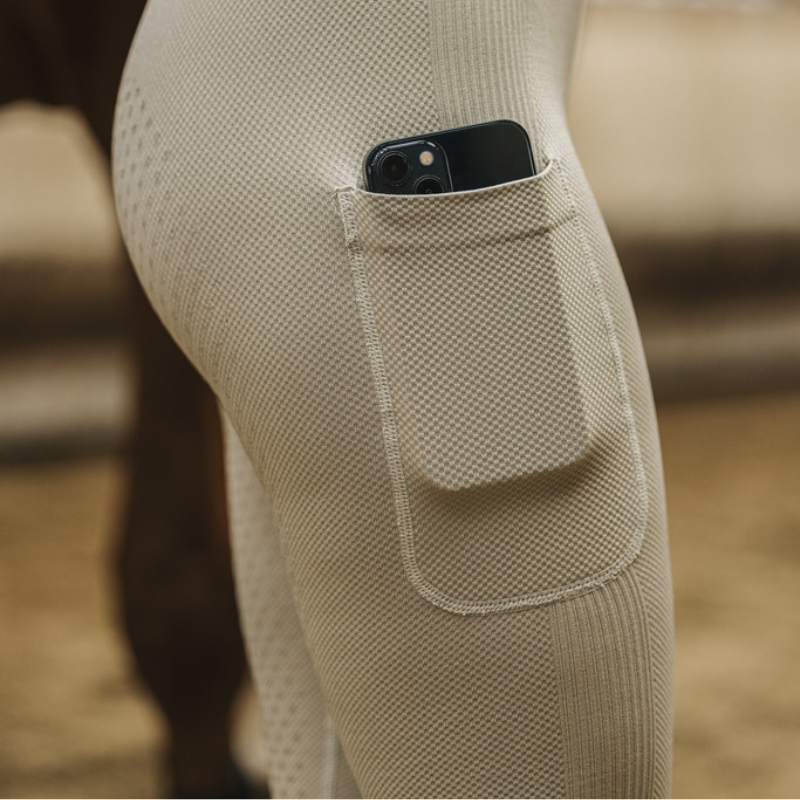 Legging Je t'aime EQUITHÈME Acacia - Beige