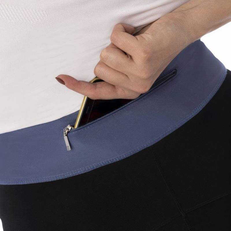 Legging EQUITHÈME enfant 10 ans - Noir et bleu