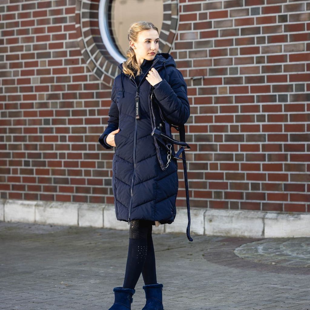 Parka bleu marine Eden Park à capuche imperméable - Parka Homme Eden