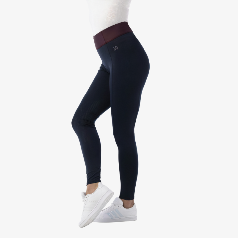 Pantalon EQUITHÈME enfant 10 ans - Marine et prune