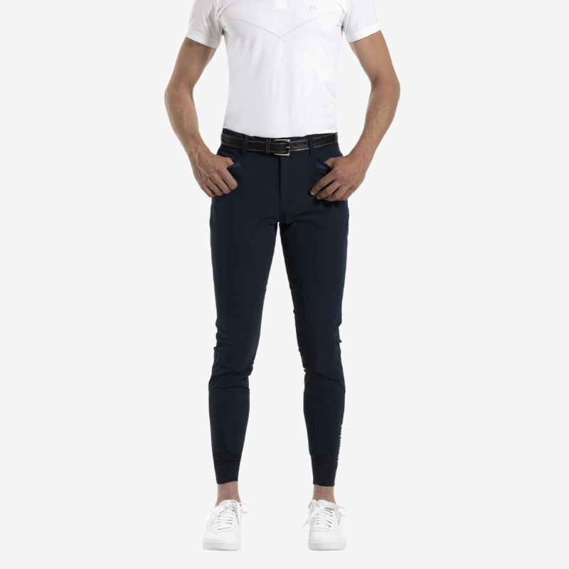 Pantalon EQUITHÈME homme full grip "Georg" - Marine