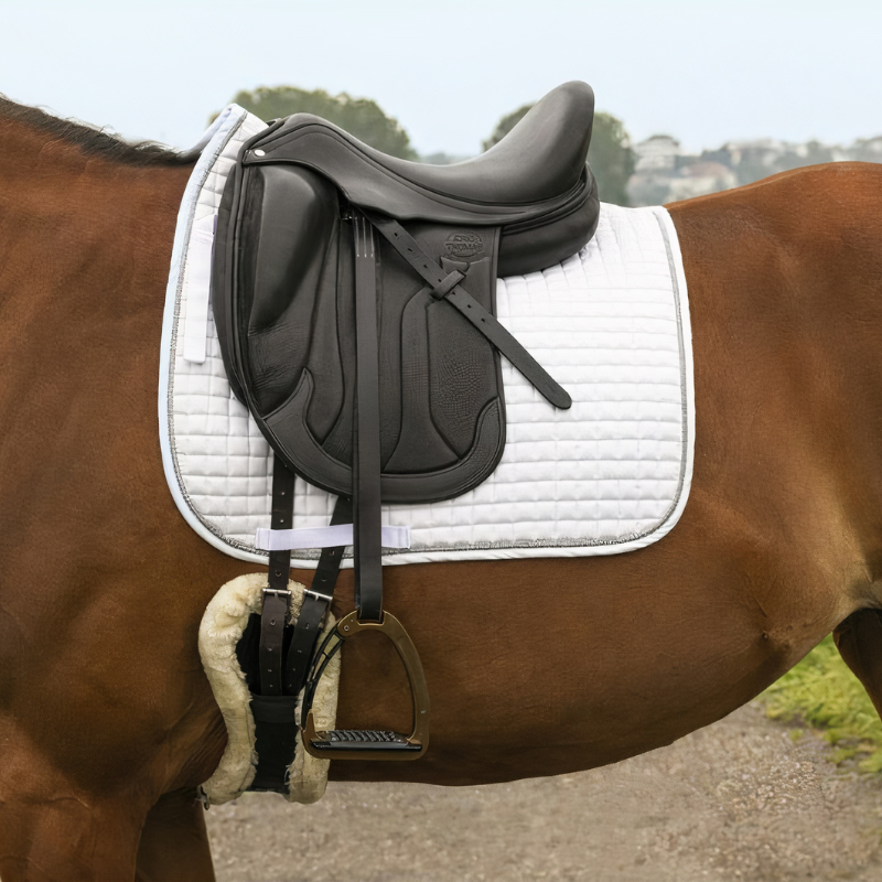 KENTUCKY HORSEWEAR Tapis de selle Glitter Rope Blanc et Noir