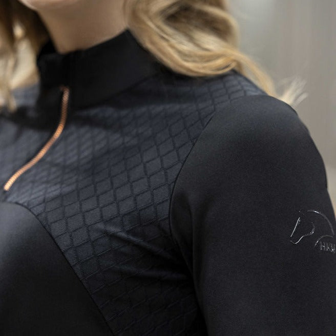 Tee-shirt à manches longues pour femmes du XS au XXL HKM Artic Bay noir