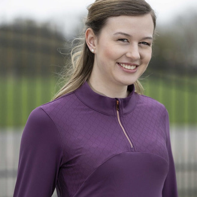 Tee-shirt à manches longues pour femmes du XS au XXL HKM Artic Bay prune