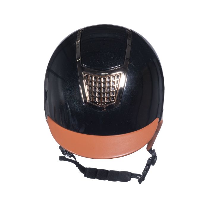 Casque d'équitation HKM Edinburgh noir shiny