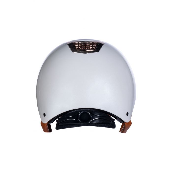 Casque d'équitation HKM Edinburgh blanc nacré