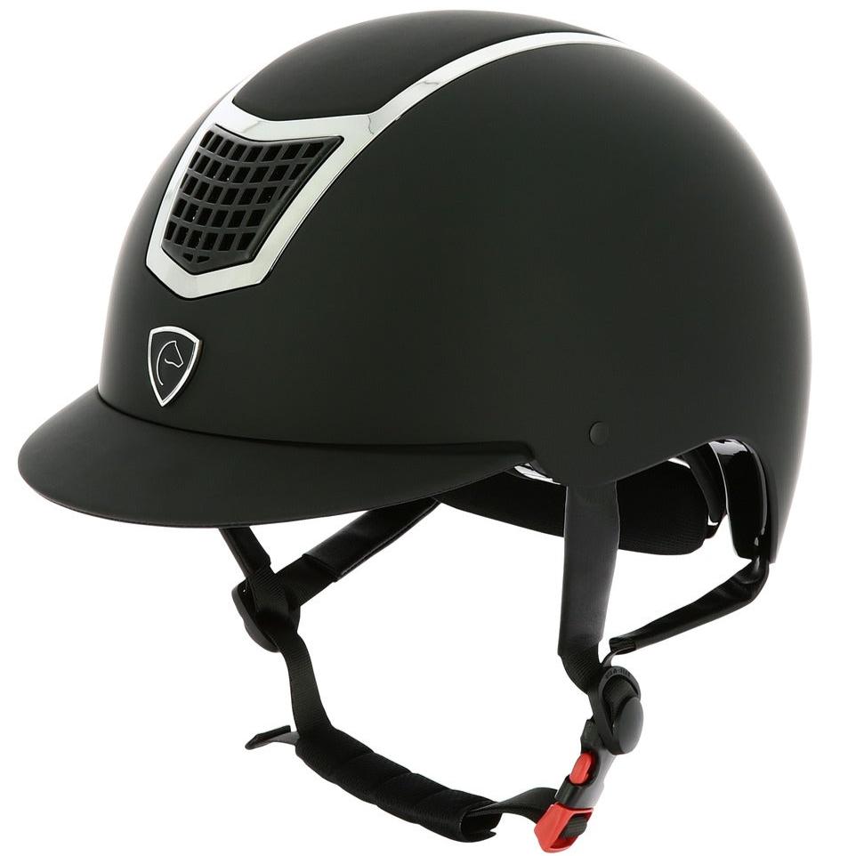 Casque d'équitation EQUITHEME AIRY Noir et argent