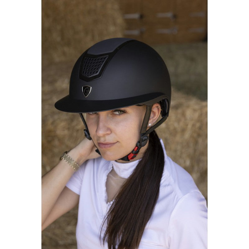 Casque d'équitation EQUITHEME AIRY visière large noir