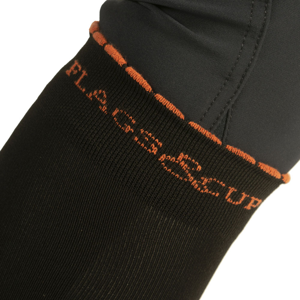 Chaussettes hautes d'équitation pour cavalières du 33 au 41 Flags and Cup Kamena noir
