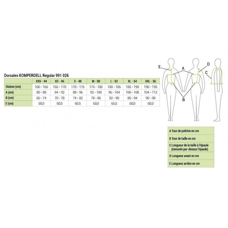 Dorsale KOMPERDELL "FlexFit" regular