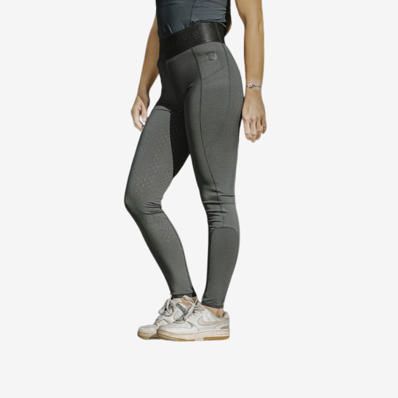 Legging d'équitation Je t'aime EQUITHÈME Iris - Gris