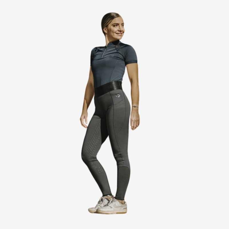 Legging d'équitation Je t'aime EQUITHÈME Iris - Gris