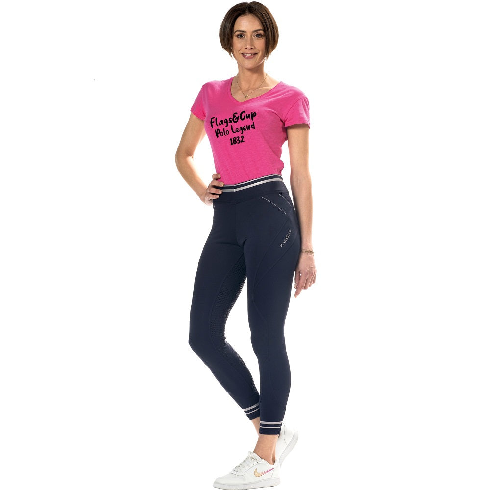 Legging d'équitation pour femmes du 32 au 44 Flags and Cup Rimini marine