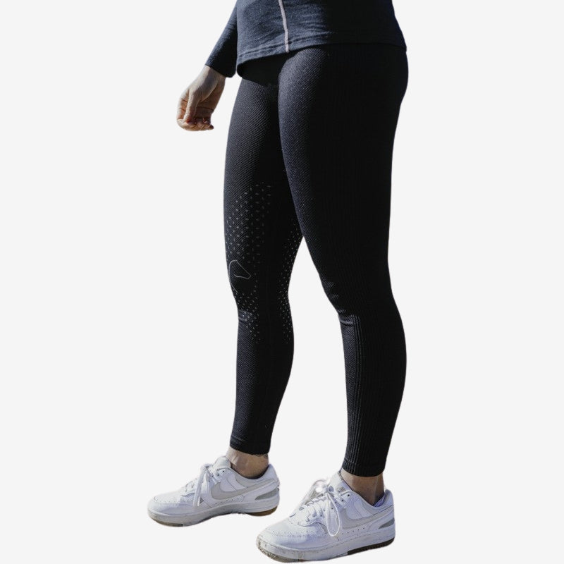 Legging Je t'aime EQUITHÈME Acacia - Noir