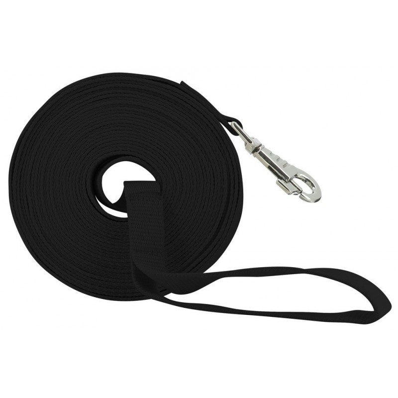 Longe de travail RIDING WORLD First - noir, bouclerie coloris argenté