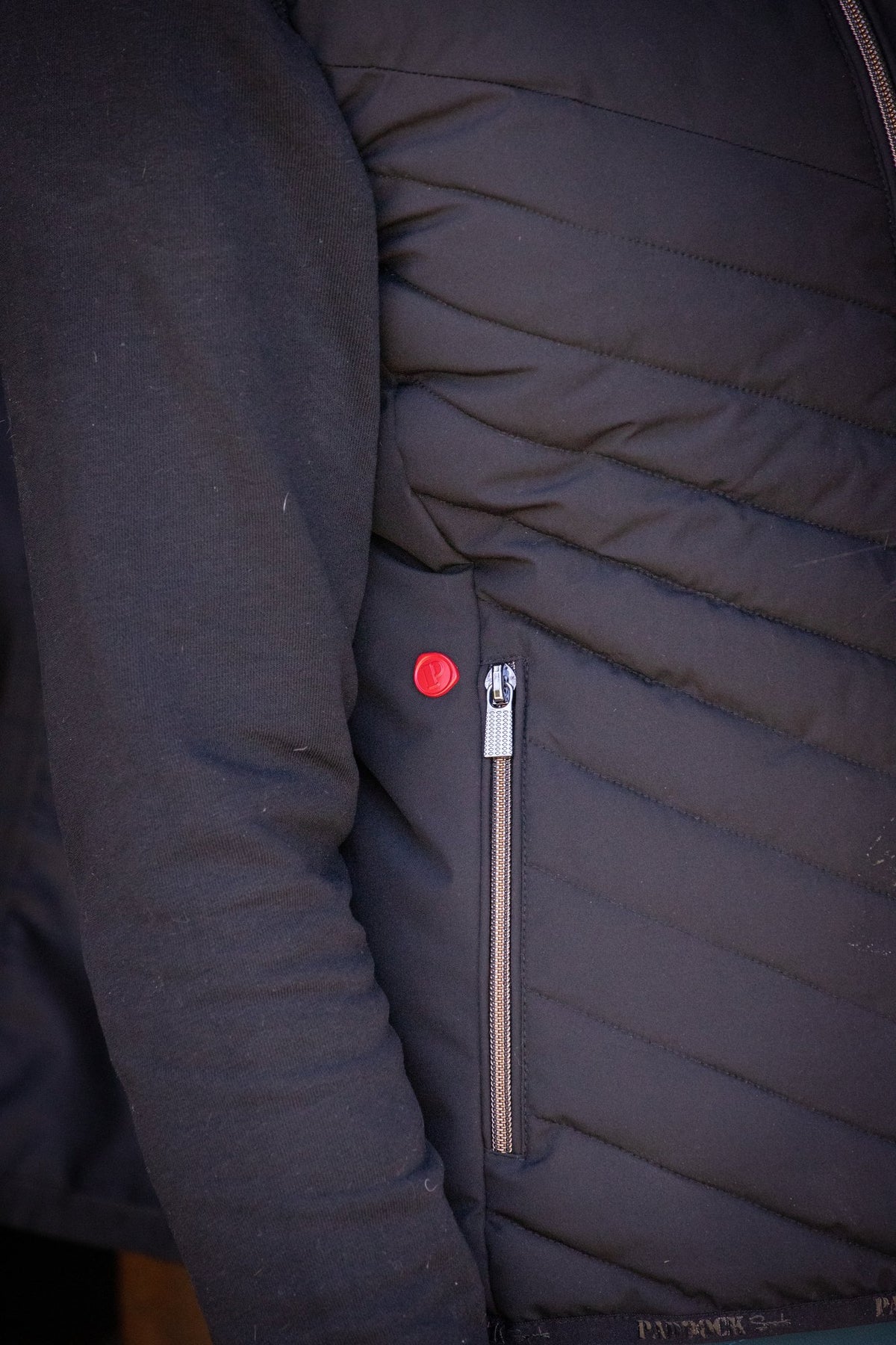 Gilet Paddock Longueil noir - détail zip