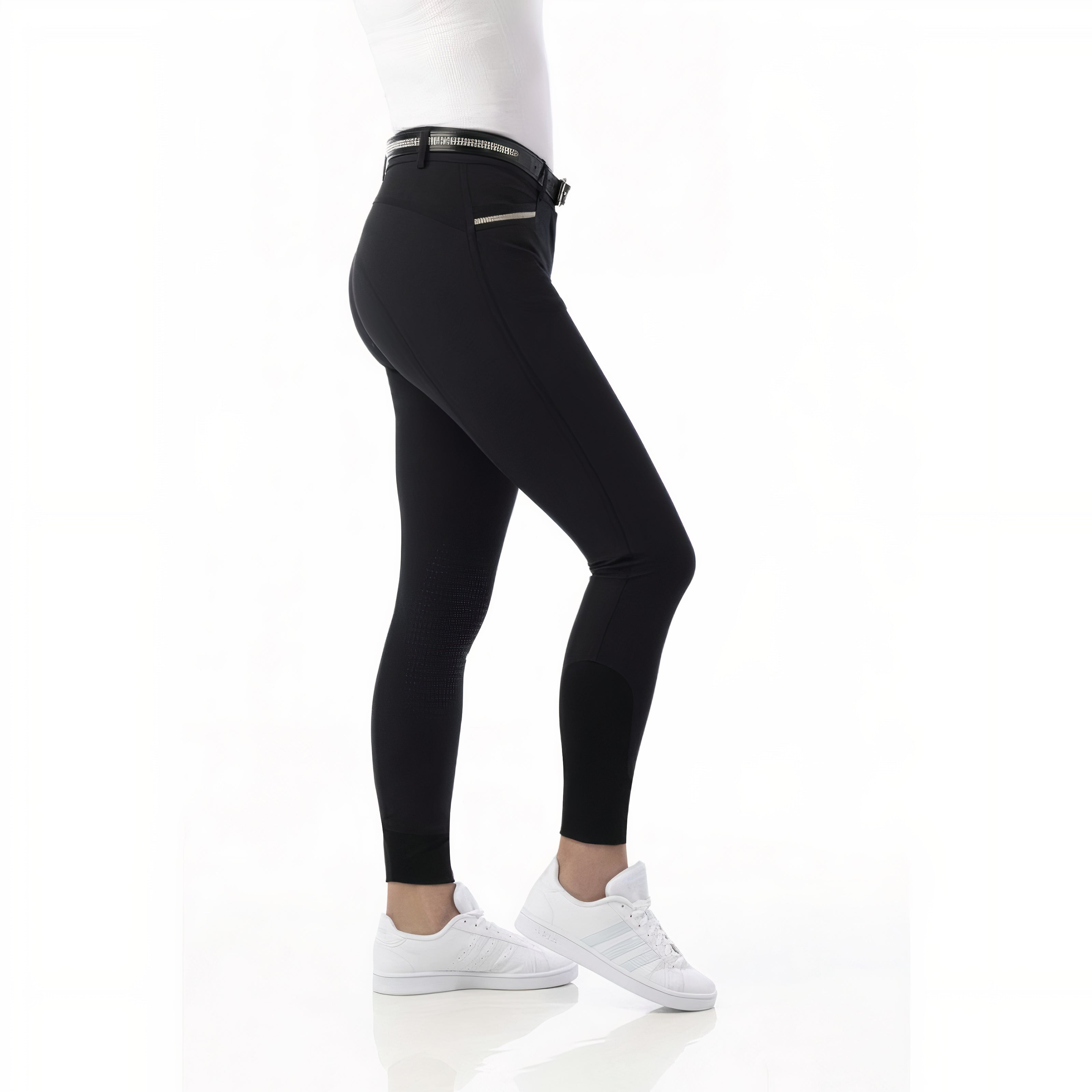 Pantalon d'équitation avec basanes silicone pour cavalières Equi-Thème Gizel taupe