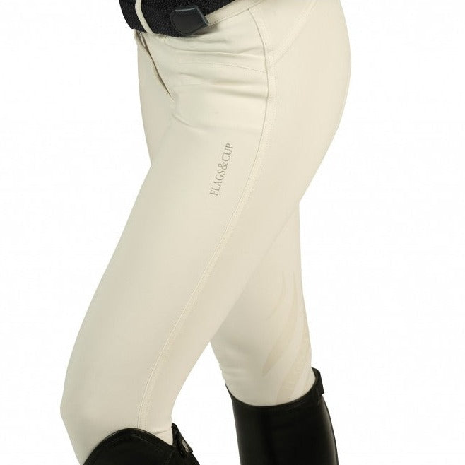 Pantalon d'équitation pour femmes du 32 au 44 Flags and Cup Oleron blanc