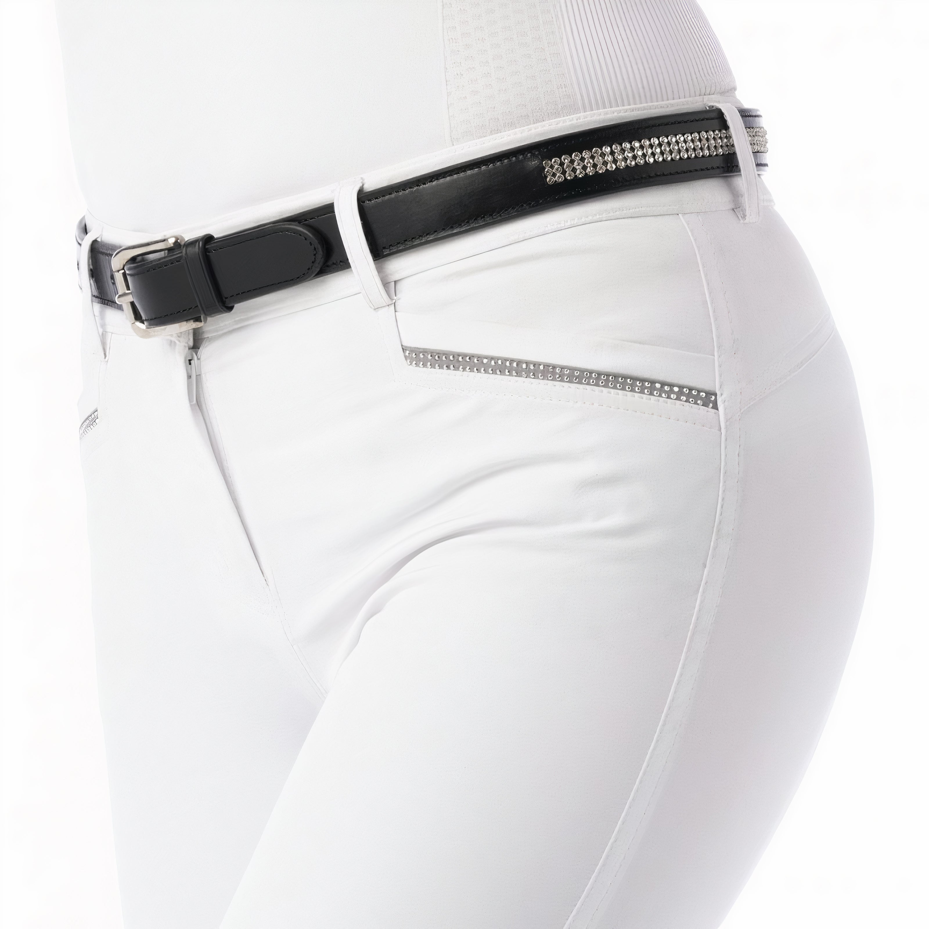 Pantalon d'équitation avec basanes silicone pour cavalières Equi-Thème Gizel taupe