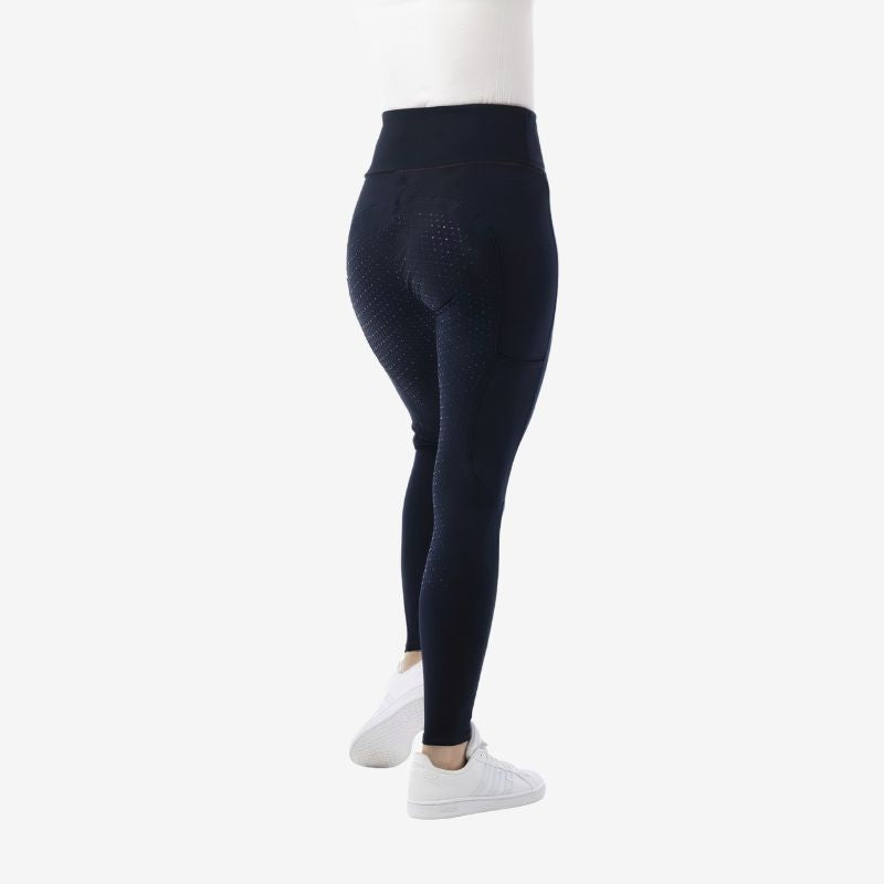 Legging EQUITHÈME "Lyly" fond silicone - Marine