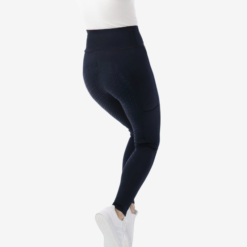 Legging EQUITHÈME "Lyly" fond silicone - Marine