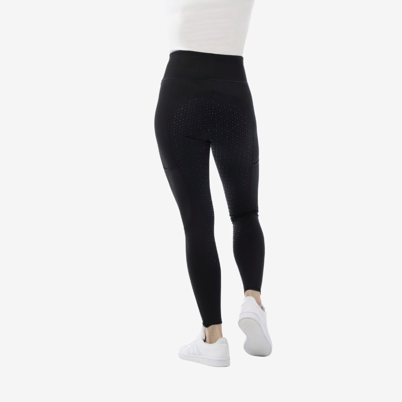 Legging EQUITHÈME "Lyly" fond silicone - Noir