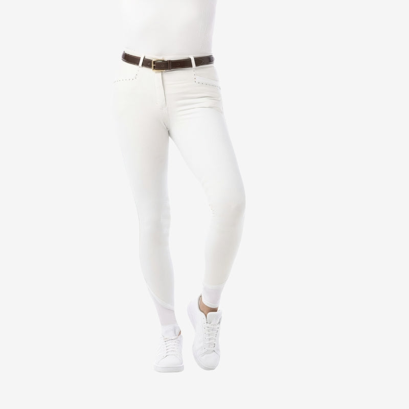 Pantalon Je t'aime EQUITHÈME Safir - Blanc