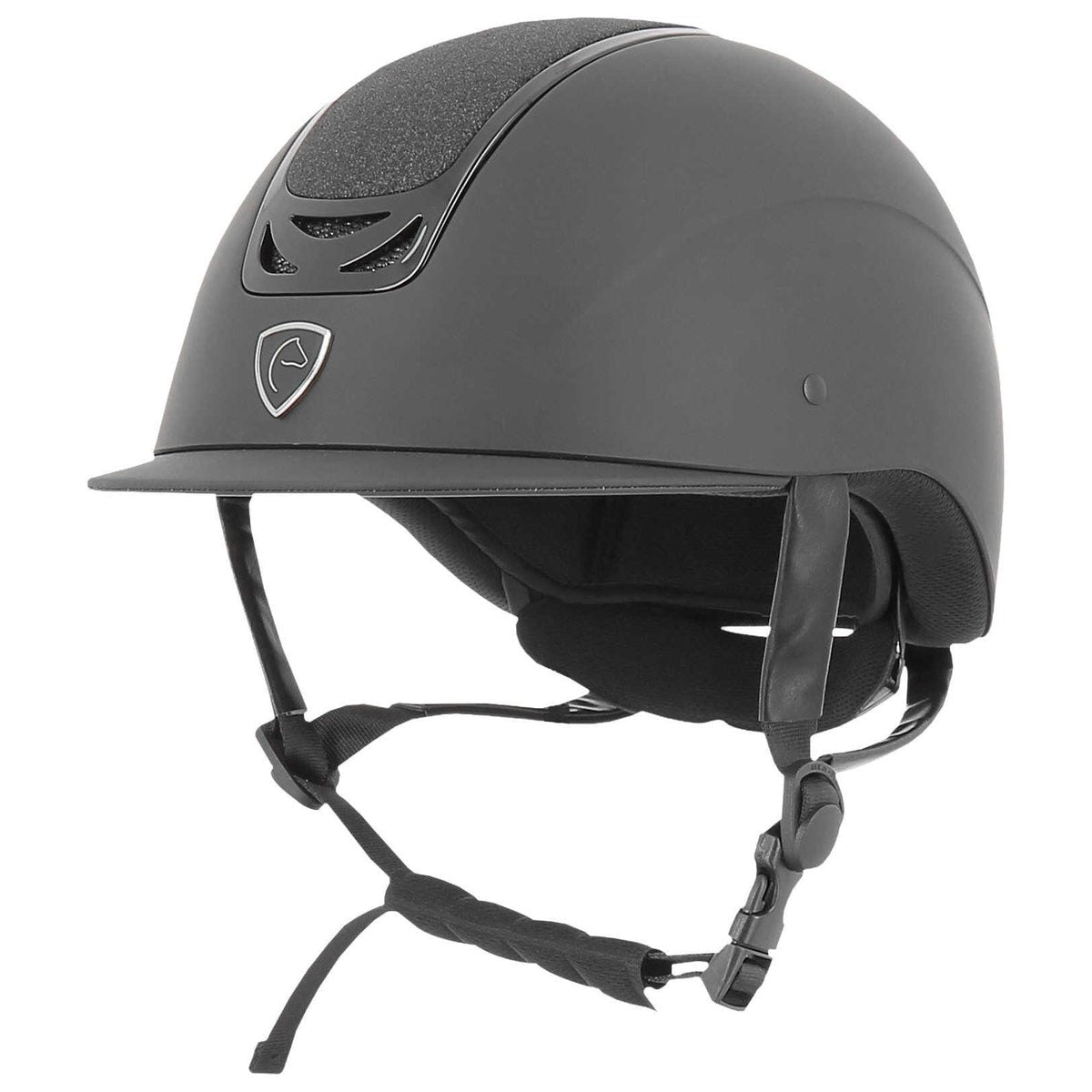 Casque équitation Equithème Pepit noir lamé