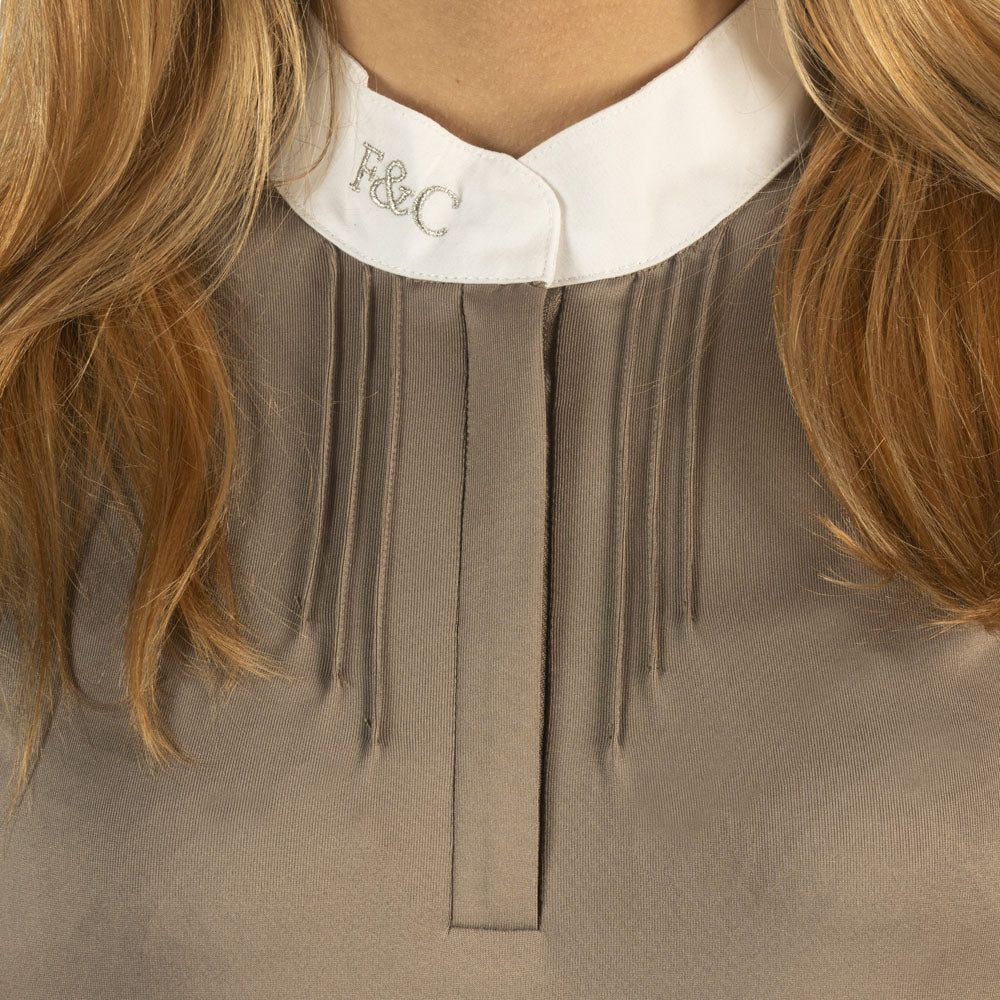 Polo de concours à manches longues pour femme du XS au XL Flags and Cup Kavala taupe