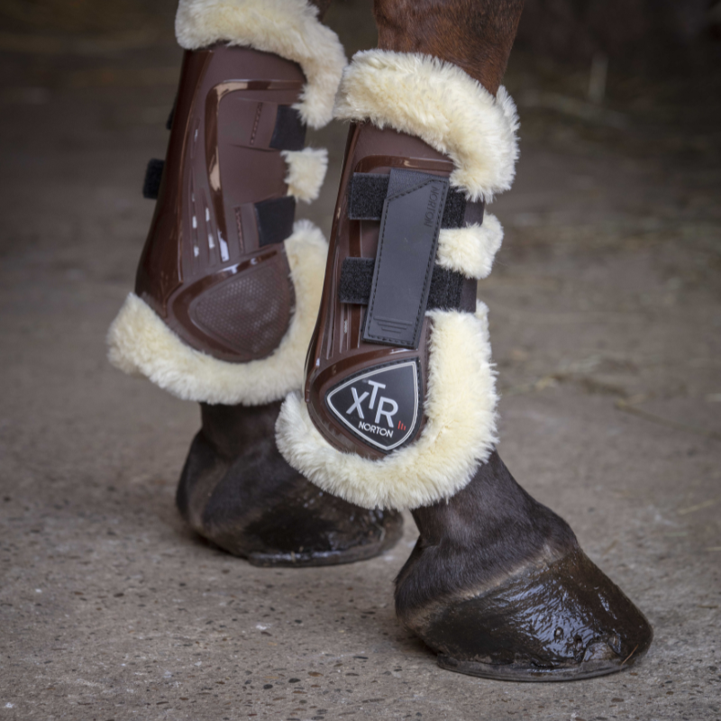 Protège-tendons Norton XTR doublés de mouton synthétique
